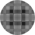 thumbnail image 1 of Ahgly Company Indoor Round Patterned Dark Gray Black Area Rugs, 4' Round, 1 of 1