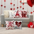 thumbnail image 5 of Housses de Coussin de la Saint-Valentin, Décorations de la Saint-Valentin Housses de Coussin d'Intérieur 16x16 Ensemble de 4 Gnomes à Carreaux Buffalo Rouges, Housses de Coussin Décoratives de la Saint-Valentin pour Canapé Sofa Salon Extérieur, 5 of 5