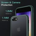 thumbnail image 3 of JETech Matte Case for iPhone SE 3/2 (2022/2020), iPhone 8/7, 4.7-Inch, Shockproof Military Grade Drop Protection, Frosted Translucent Back Phone Cover, Anti-Fingerprint (Dark Green), 3 of 6