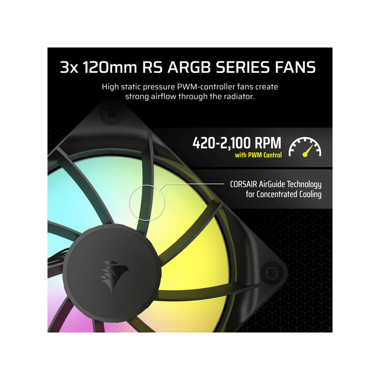 CORSAIR NAUTILUS 360 RS ARGB Liquid CPU Cooler – RS120 ARGB Fans CORSAIR NAUTILUS 360 RS ARGB Liquid CPU Cooler – RS120 ARGB Fans