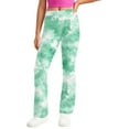 thumbnail image 6 of Odeerbi 2-13 Years Kids Girls Wide Leg Yoga Pants Tie-Dye Workout Dance Athletic Sports Pants Cute Elasticity High Waist Straight Leg Pants, 6 of 9