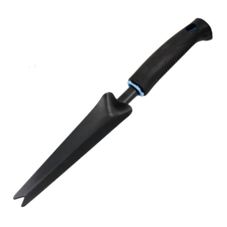 Forked Head Hand Weeder Puller Carbon Steel Wood Handle Garden Remove Weeds Shovel Garden Courtyard Weeding Tools (Black)