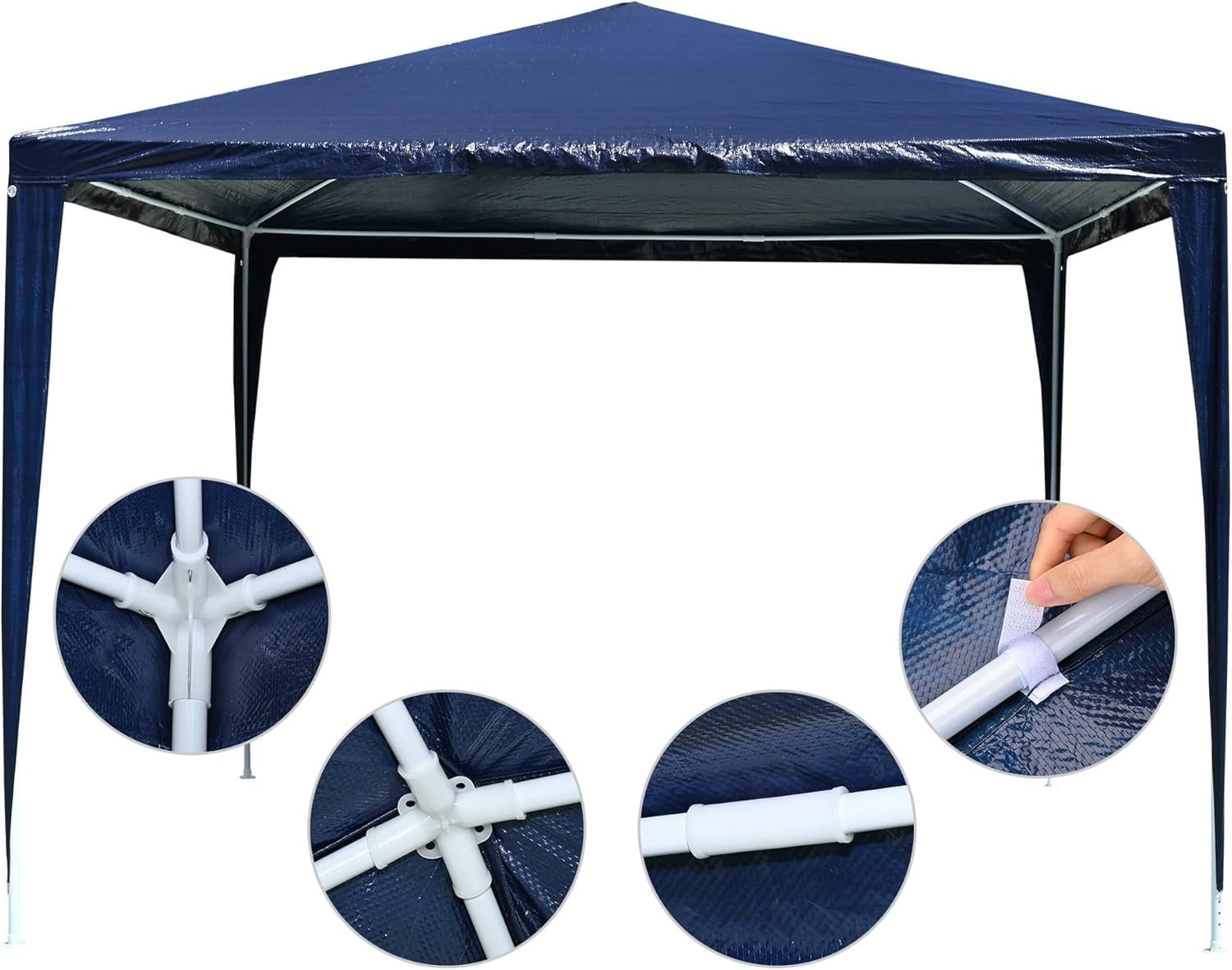 10' x 10' Outdoor Wedding Party Tent 4 Sidewalls, Blue