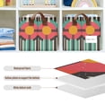 thumbnail image 4 of Yayeee Foldable Storage Basket for Shelves with Handles Set of 2 Waterproof Cloth Bins, Geometric Circle, 4 of 7