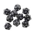 thumbnail image 3 of Dados Poliédricos Sunnimix 20 Piezas D20 D6 Juguete Negro, 3 of 8
