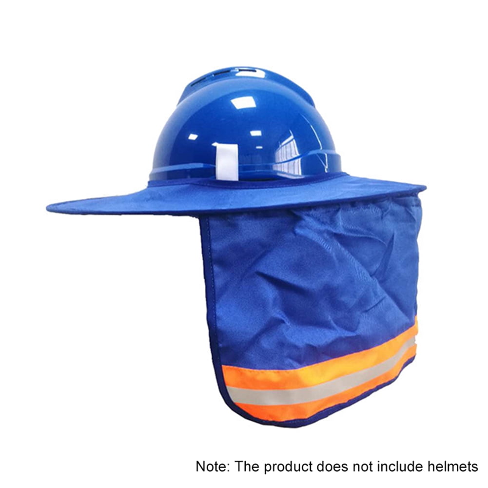 Sun Shade Protection Neck Shield Worker Hat Helmet Safety Hood Cover Reflective 
