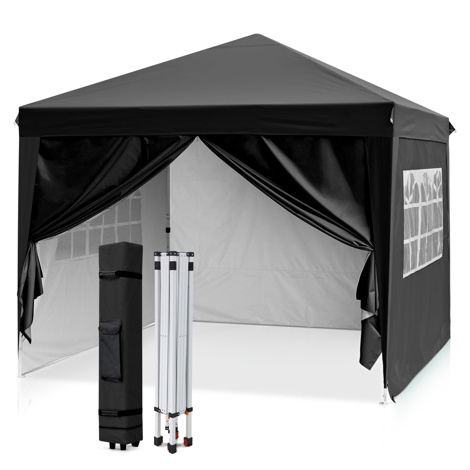 EAGLE PEAK 10 10 Pop Up Canopy Tent with 4 Side Walls, Easy Set up with 100 Square Shade - Walmart.com