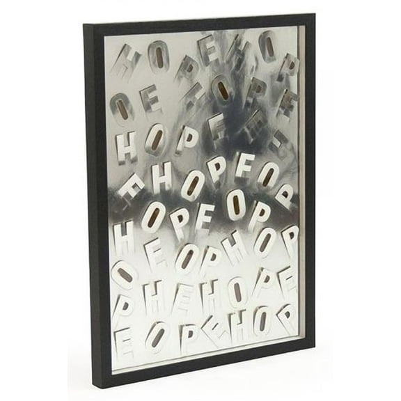 Wall Art Abstract Letters Ebony Black Polished Nickel Glass Wood Linen Velvet