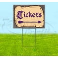 thumbnail image 1 of Medieval Fair Tickets Right Arrow Purple Scroll (18" X 24") Yard Sign, Includes Metal Step Stake, 1 of 6