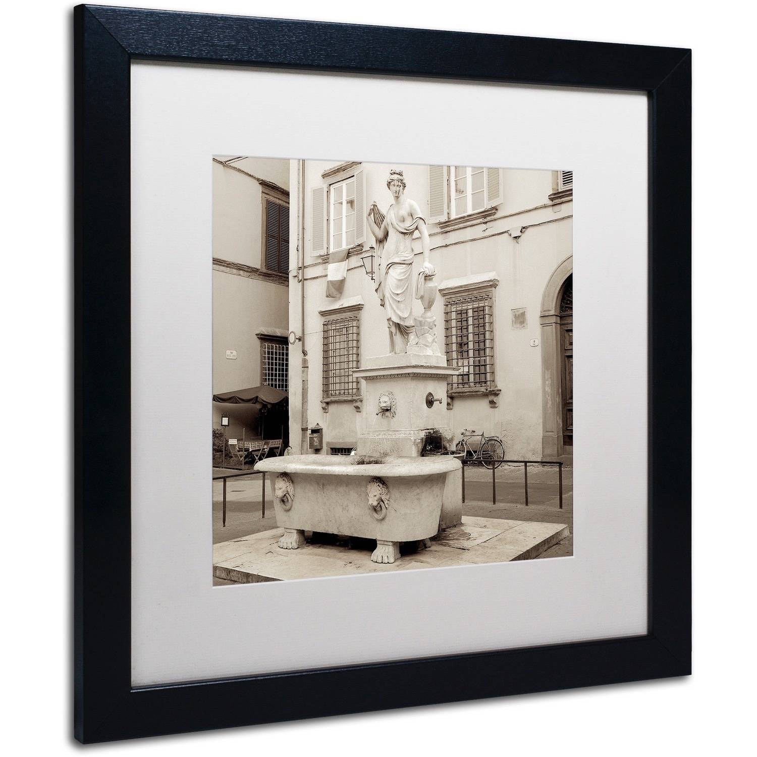 Trademark Fine Art "Lucca I" Canvas Art by Alan Blaustein, White Matte, Black Frame