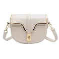 thumbnail image 1 of Bolso de hombro para mujer, estilo retro, con broche, tipo bandolera, con correa de piel extraíble, color blanco:;:;, 1 of 5