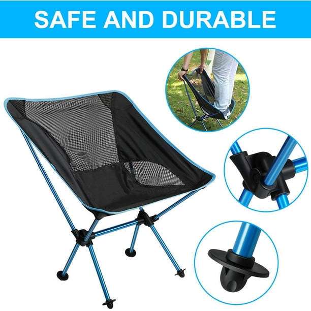 Rongmo Ultralight Camping Chair Fishing Chair Folding Chair Compact Portable Chair With Carrying Bag For Outdoor Activities, Camping, Barbecue, Picnic