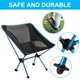 thumbnail image 4 of Silla de camping plegable portátil Silla de pesca compacta ultraligera con bolsa de transporte para senderismo, barbacoa, picnic, playa, exterior, carga máxima 150 kg, 4 of 5