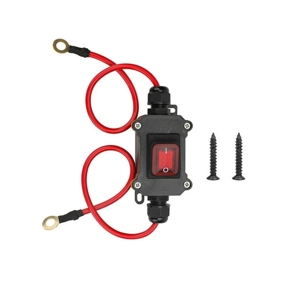 NATEFEMIN Heavy Duty Inline Switch Waterproof 10AWG Wire 30 Amp 12V 24V For Automotive and Outdoor Applications