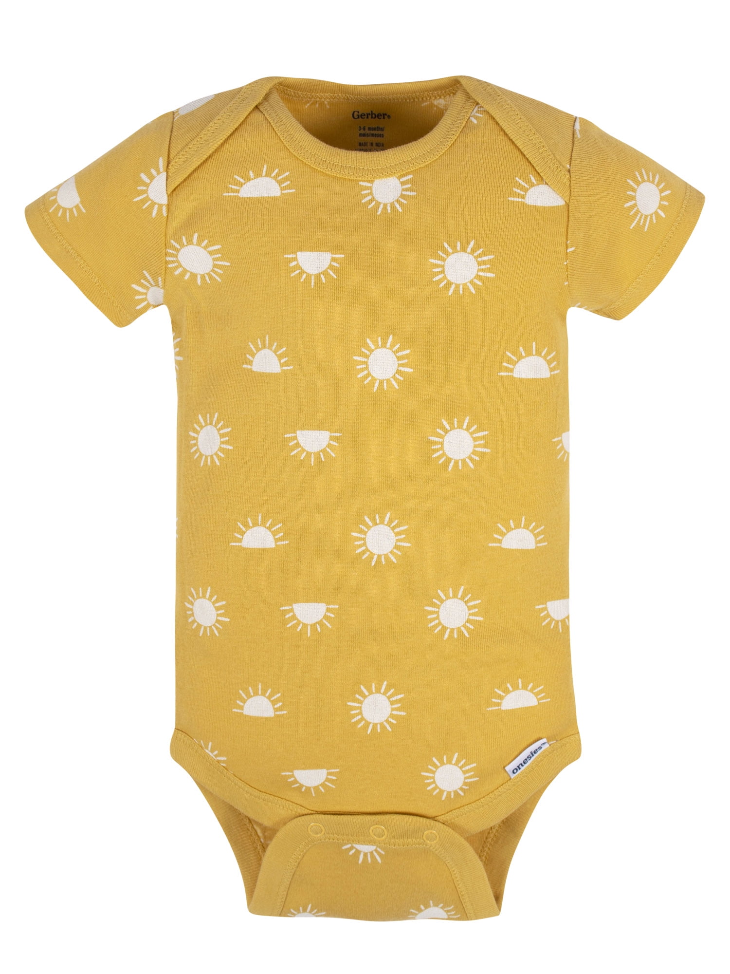 Gerber Baby Boy or Girl Gender Neutral Short Sleeves Onesies Bodysuits, 8-Pack (Newborn - 12 Months)