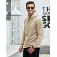 thumbnail image 3 of COOFANDY Men's Waffle Knit Hoodie Pullover Hipster Hip Hop Long Sleeve Drawstring Hooded Sweatshirt, 3 of 6