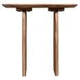 thumbnail image 3 of Solid Acacia Wood Oval End Table with Pedestal Base, Walnut Finish Side Table for Living Room, Bedroom, Entryway, Light Brown, 3 of 5