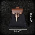 thumbnail image 2 of Mythrojan Medieval Small Leather Belt Pouch LARP Renaissance Waist Bag - Black & Brown, 2 of 5