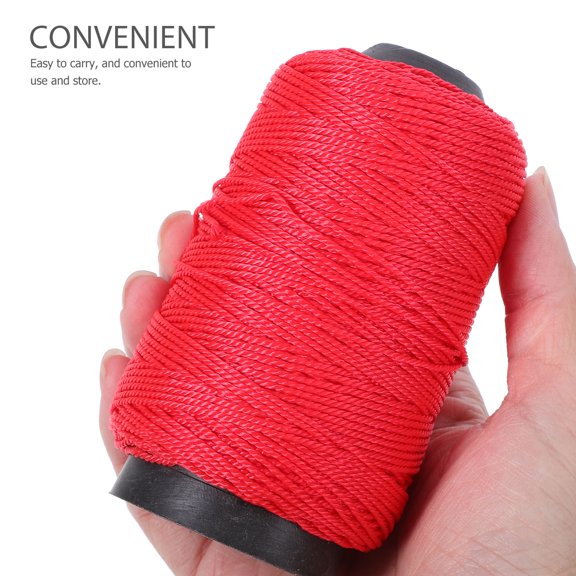 OUNONA masonry line Heavy Duty Red Nylon Garden And Construction String 4 Rolls