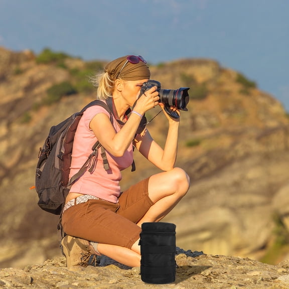 YUNLIGHTS Water Resistant Dslr Camera Lens Case Bag with Easy Access Two Way Zipper