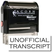 Large Self-Inking Unofficial Transcript Stamp with Yellow Ink