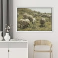 thumbnail image 3 of PixonSign Framed Wall Art Farmer's Sheep Grazing in Long Grass Antique Vintage Botanical Nature Landscape Artwork Oil Paintings Modern Scenery Canvas Prints Colorful for Rooms - 24"x36" White, 3 of 5