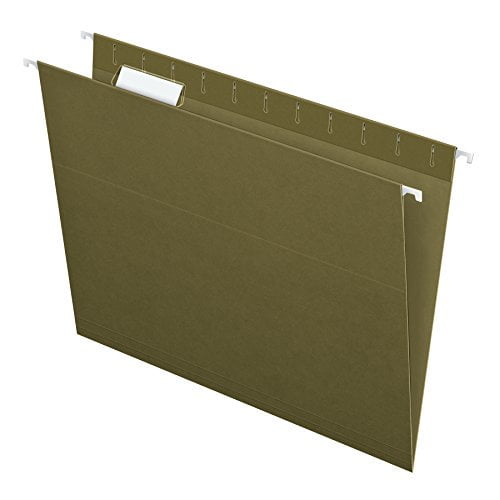 Best Choice Hanging File Folders 1/5-Cut Adjustable Tabs Assorted Colors 81663 25 Per Box Letter Size 