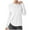 White, variant on Womens Solid Color Hooded Long Sleeve Sports Casual Loose Fitness Suit Workout Top Breathable Comfortable Athletic Wear Gym Running Yoga Outfit