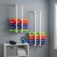 thumbnail image 3 of Shelby Wood Towel Rack, White (2 Pack), 3 of 9