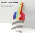 thumbnail image 4 of Peine de peluquería de metal Afro Peine de selección afroamericano Cepillo de pelo Herramienta de CACAGOO Peine, 4 of 7