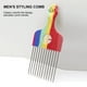 thumbnail image 4 of Barber Metal Afro Comb African American Pick Peine Cepillo para el cabello Labymos  Peine, 4 of 7
