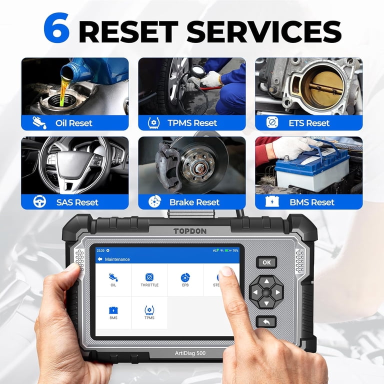 OBD2 Scanner TOPDON AD500, Oil SAS Throttle TPMS BMS EPB Reset