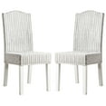 thumbnail image 3 of Safavieh Odette 19''H Wicker Dining Chair - Set Of 2-Color:White,Quantity:Set of 2, 3 of 4