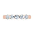 thumbnail image 2 of 1 Carat (ctw) 5-Stone Diamond Wedding Band Ring in 14K Rose Gold - IGI Certified (Ring Size 4.25), 2 of 7