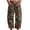 Green, variant on kaondbfi Women's Print Cropped Pants High Waist Button Fly Casual Loose () Fabric Baggy Trousers with Pockets for Summer