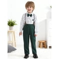 thumbnail image 4 of Hotiary Boy Suits Boys Wedding Outfit Dress Shirt with Bowtie/Suspender Pants for Formal Occasion 12M-5T, 4 of 12