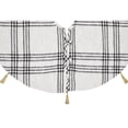 thumbnail image 2 of VHC Brands Christmas Decorations Holiday Rustic Farmhouse Wintergleam Black White Plaid Tree Skirt 36" Diameter, 2 of 4