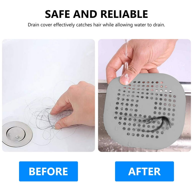 Hair Shower Drain Catcher,Square Drain Cover for Shower Silicone
