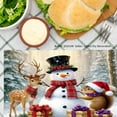thumbnail image 5 of JOOCAR Christmas Snowman Deer and Squirrel with Gifts Linen Table Mats Set of 4 for Home Kitchen Table Decor 12x18 inch, 5 of 5