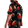 thumbnail image 3 of Seven Starred Ladybird Men's Short Sleeve Printed Button Down Beach, Casual, Poplin Shirts for Summer Vacation, 3 of 6