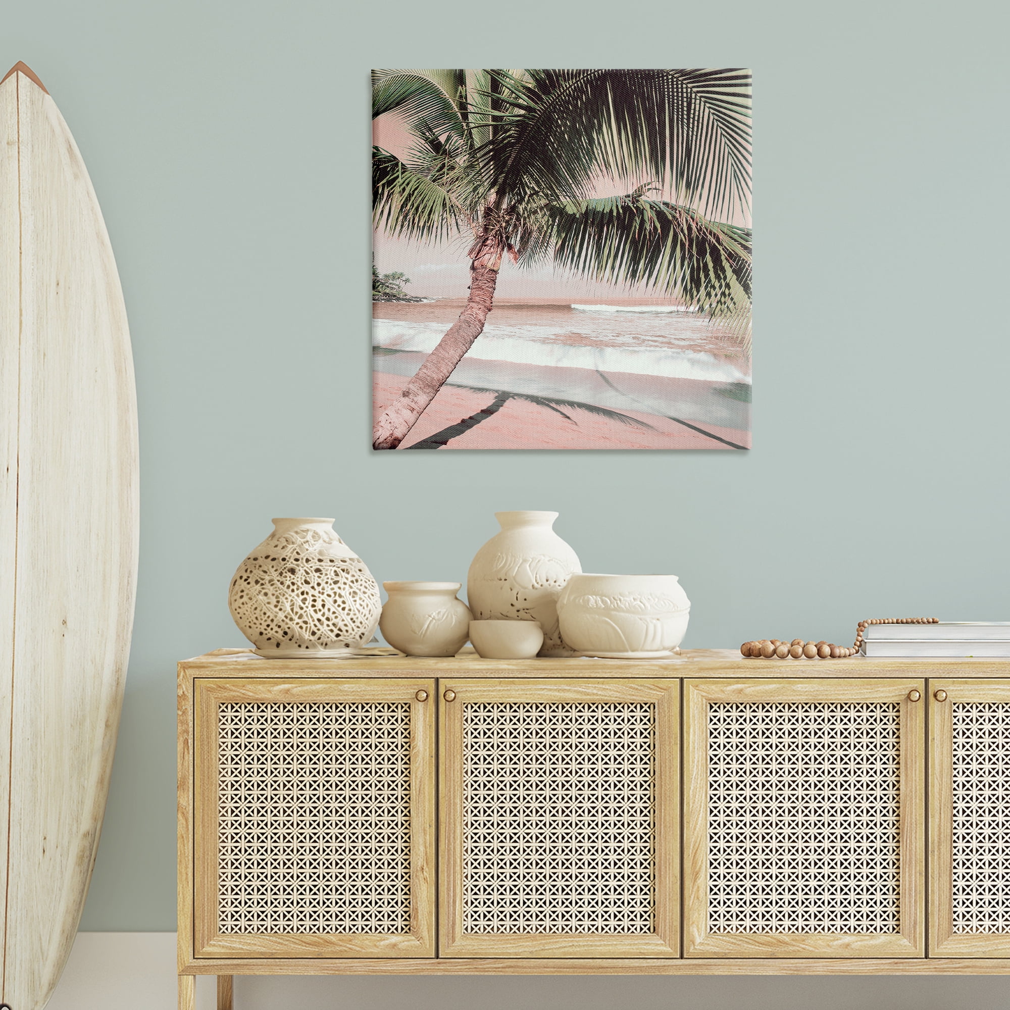 Stupell Industries Palm Tree Shadow on Sand Nautical & Beach Photography Wrapped Canvas Art Print Wall Art, 36 x 36