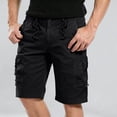 thumbnail image 2 of Gym Mens Shorts Drawstring Elastic Waist with Pockets Casual Hiking Trousers Loose Fit Shorts, 2 of 4