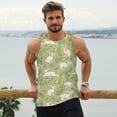 thumbnail image 6 of Pofeuu Cute Rabbit And Flower Print Men's Workout Tank Tops Sleeveless Muscle Gym Shirt Quick Dry-3X-Large, 6 of 7