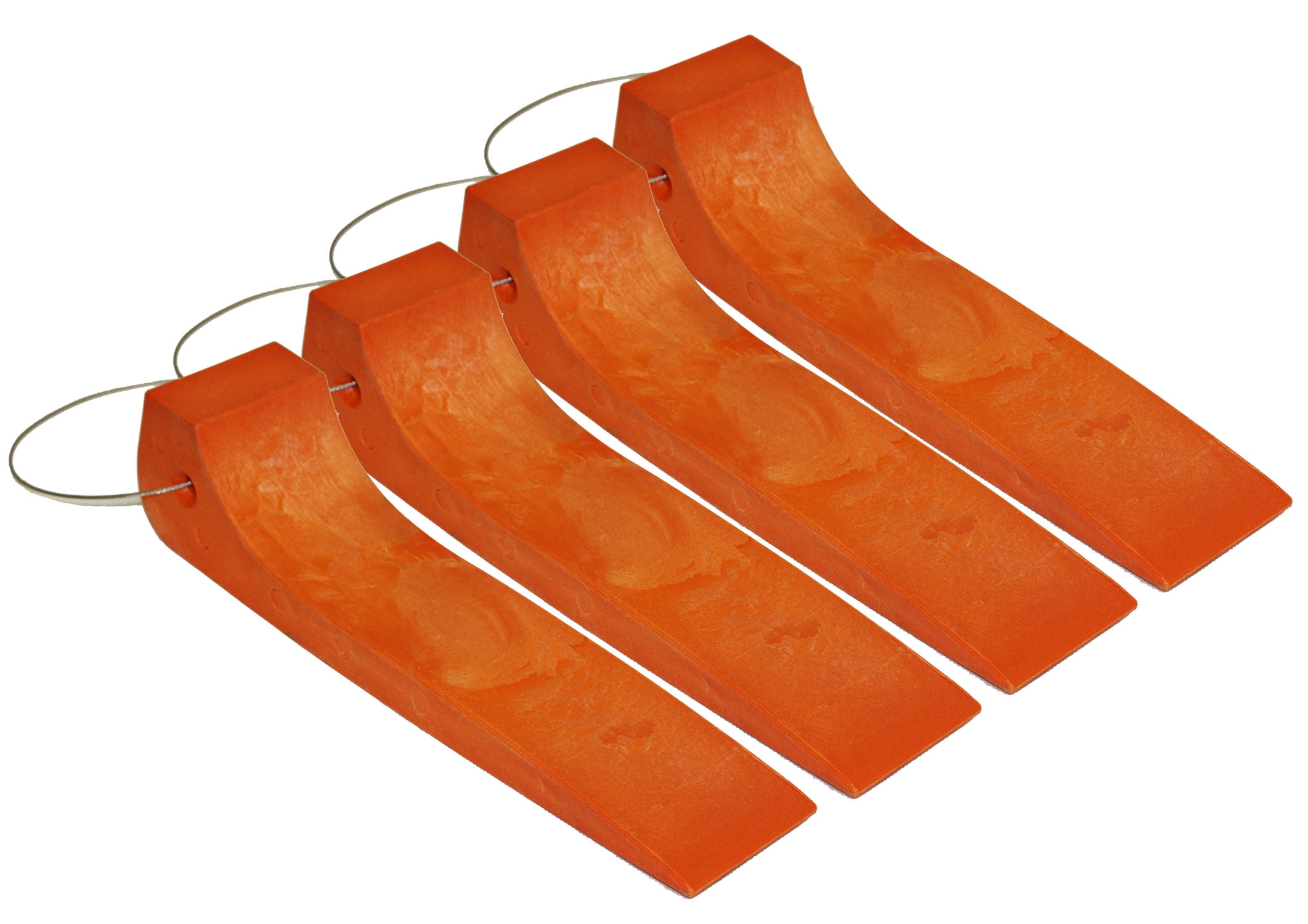Mytee Products 4 Pack Tire Skates for Tow Truck Wrecker Rollback Carrier Safety Orange 