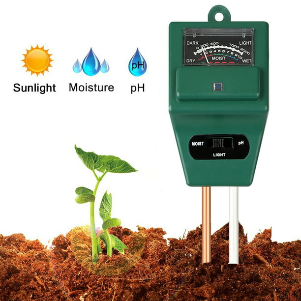 Soil PH Meter 3-in-1 Moisture Sensor Meter Sunlight PH Tester for Home