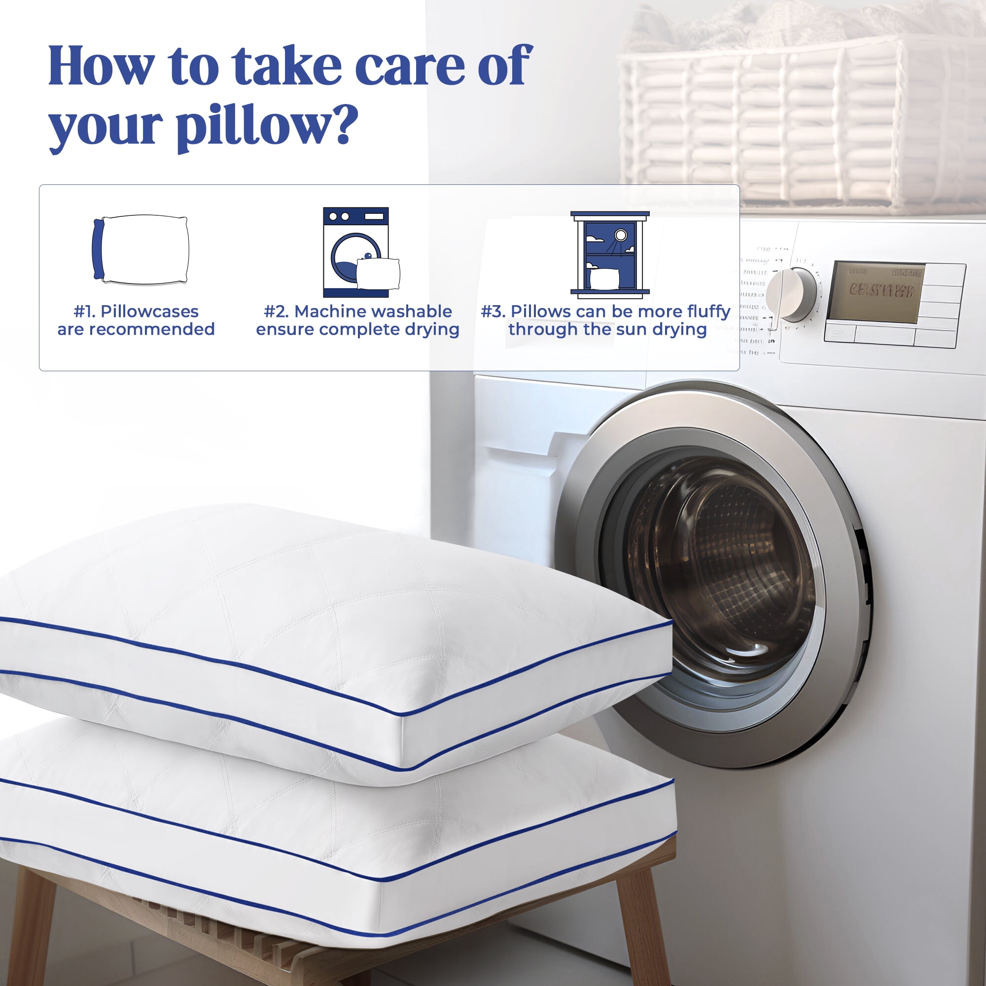 Goose Down How To Machine Wash Down Pillows Goose Down How To