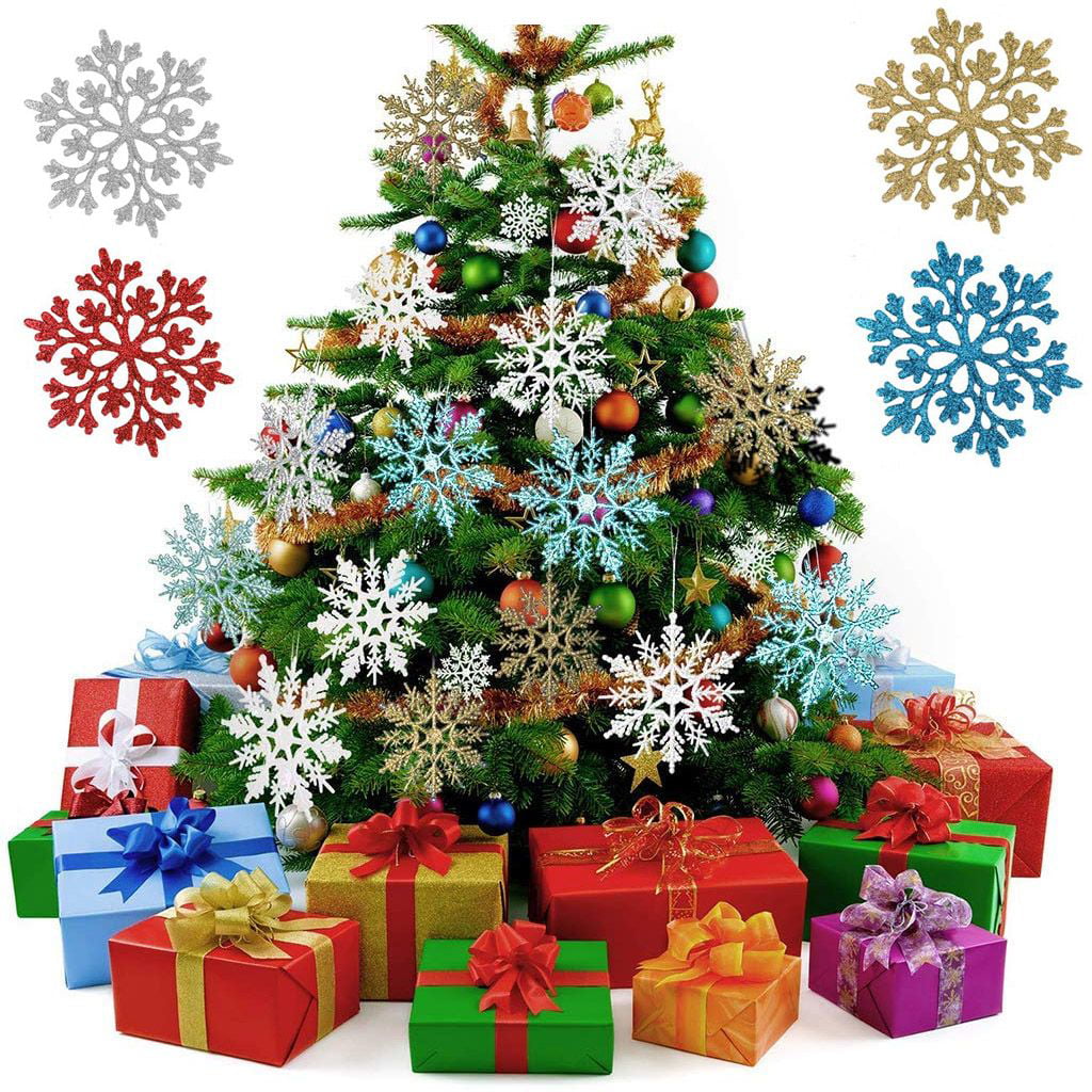 24Pcs Glitter Christmas Baubles Ornament Ball Home Party Xmas Tree Decor 3cm Sd 