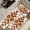 A013 Wood Western Rugs, variant on Brown BlueWood Textured Mountain Rug Colorful Patchwork Rugs Farmhouse Kitchen Rugs Sets 3 Piece with Runner Soft Kitchen Carpets and Rug Non Slip Washable for Entryway Front Door Laundry