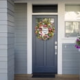 thumbnail image 4 of 18" Summer Fall Wreath for Front Door - Artificial Flower & Berry Wreath with Welcome Sign - All-Season Greenery Decor for Porch, Wall & Window, 4 of 7