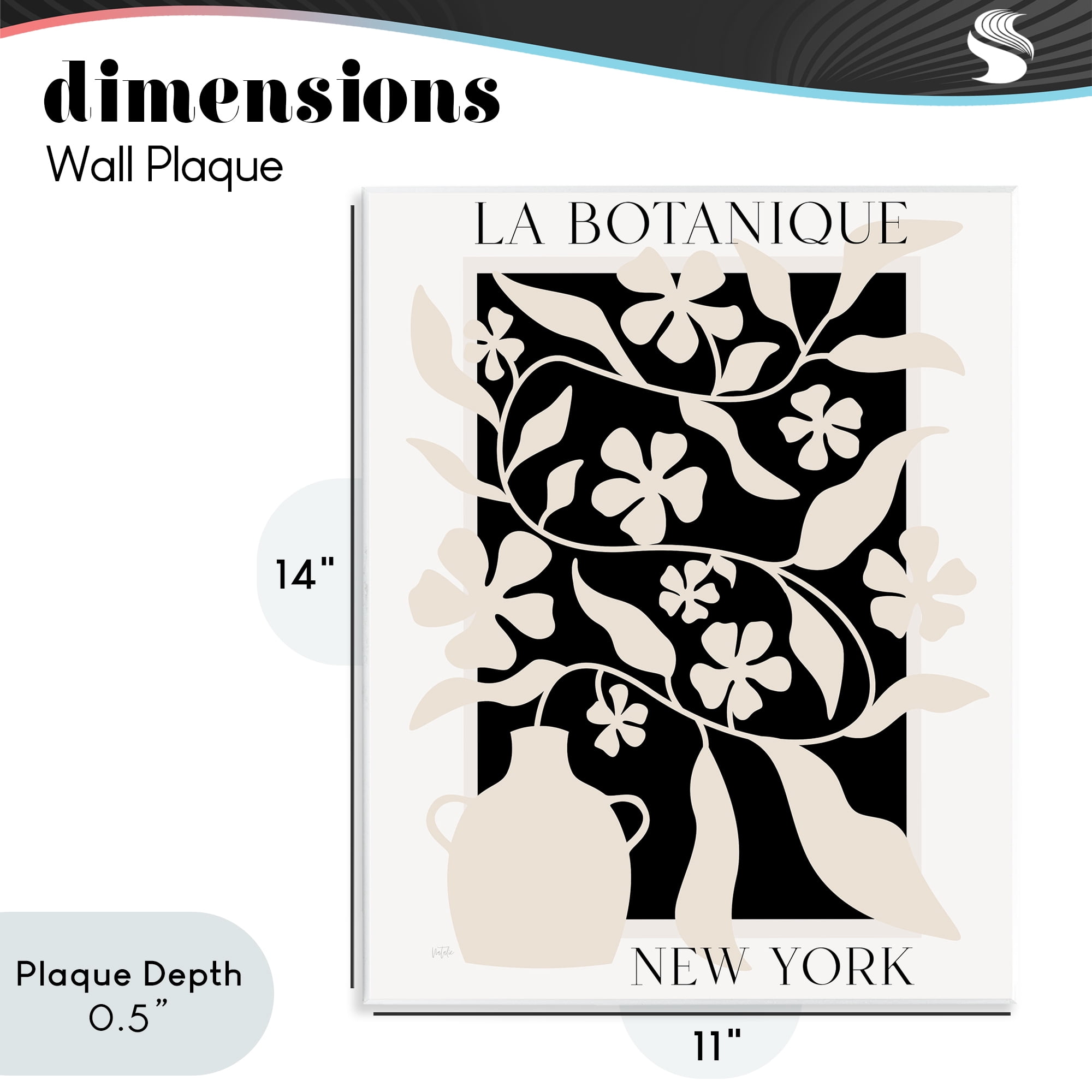 Stupell Industries La Botanique New York Wall Plaque Art, design by Natalie Carpentieri